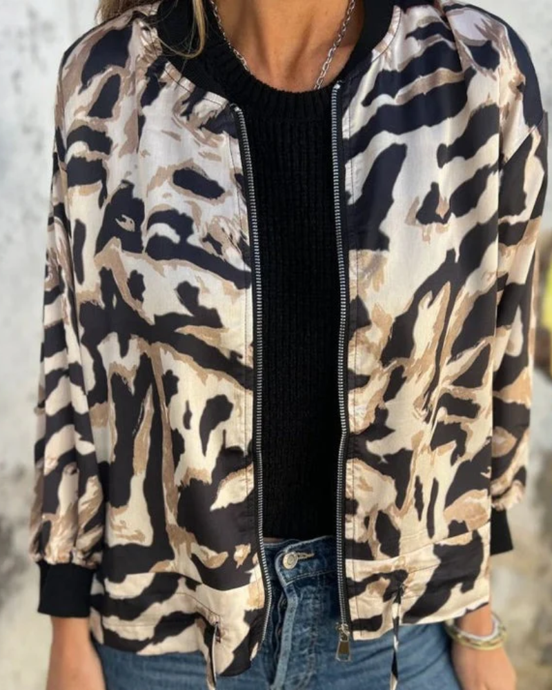 DARALA | Stylowy Bomber Print Jacket