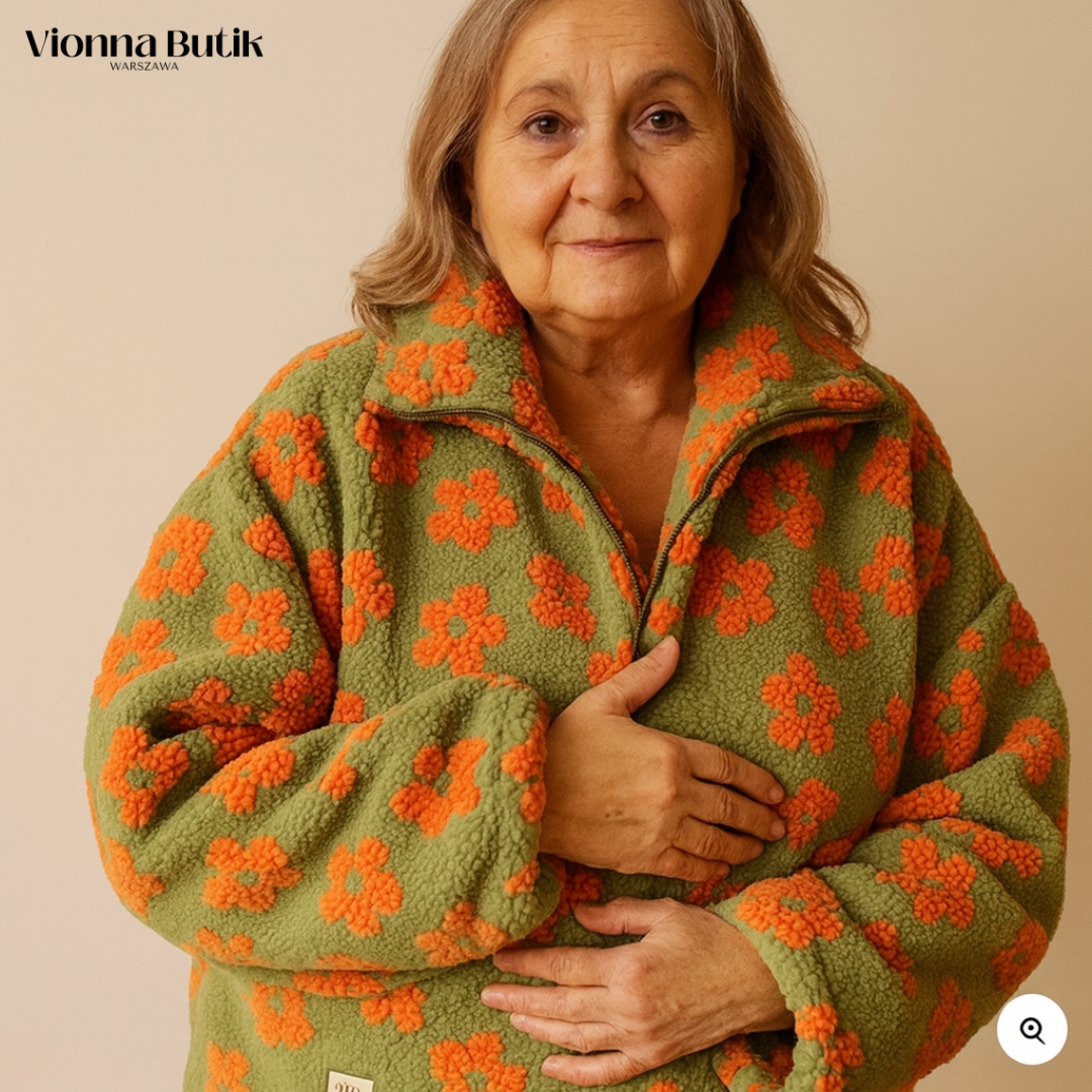 Daisy | Polarowa Bluza w Kwiatowy Wzór