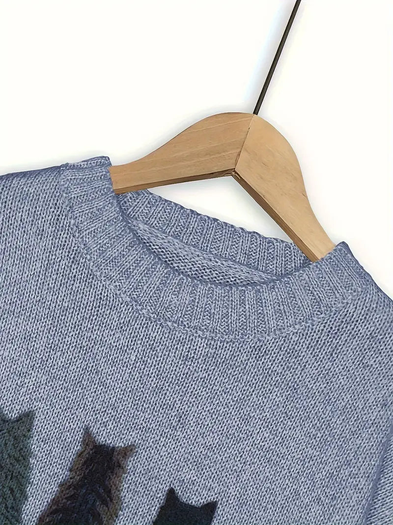 Urvana | Sweter z motywem kota