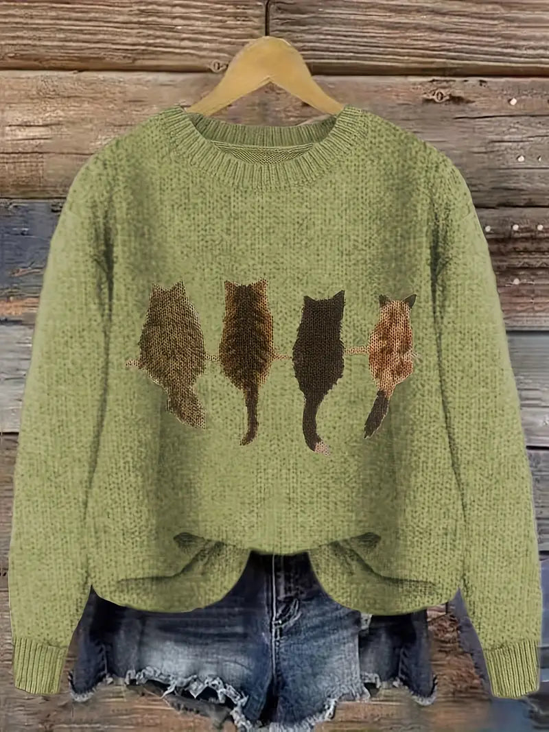 Urvana | Sweter z motywem kota