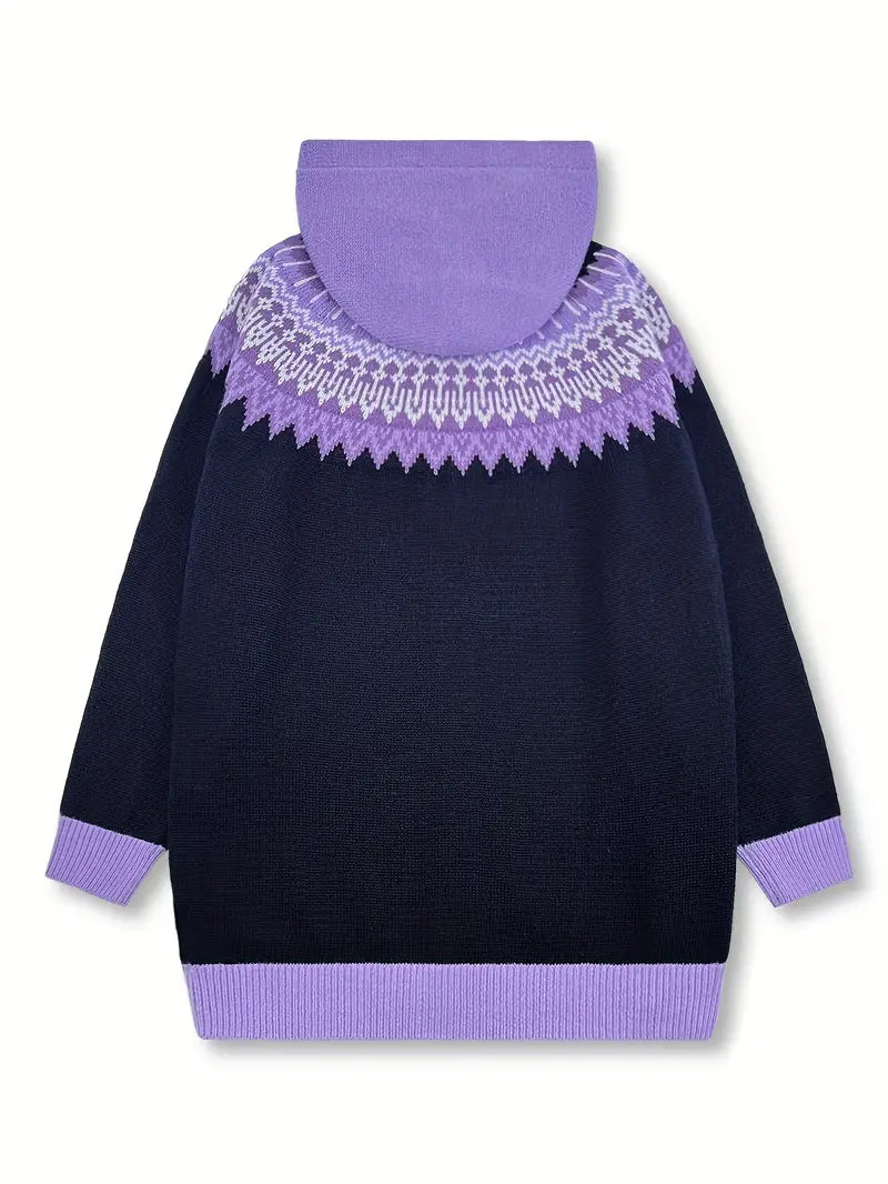 Regina™ | Klasyczny kardigan z kapturem