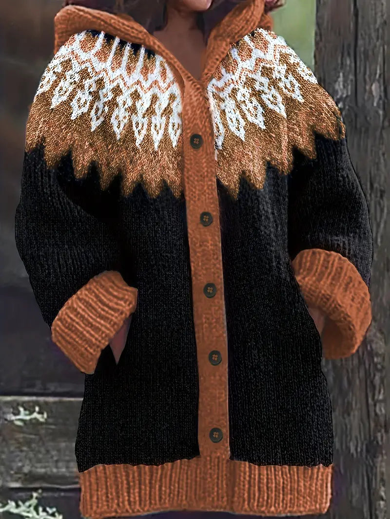 Regina™ | Klasyczny kardigan z kapturem